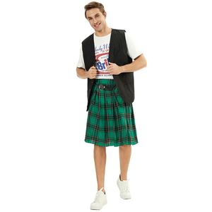 Disfraz de Halloween para Hombre, Falda Escocesa Plisada, Falda Corta para Representaciones Escénicas, Disfraz de Carnaval, Chaleco - Product Image 3