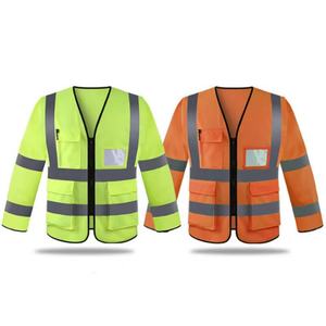 Chaleco de Seguridad Reflectante de Alta Visibilidad en Oferta, con Mangas Largas y Correas, Logotipo Personalizable, para Trabajo y Protección - Product Image 5