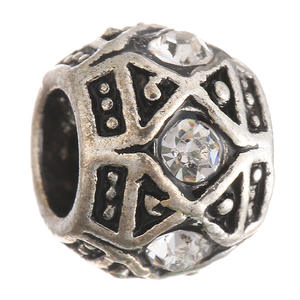 Charmes classiques brillants en <span class=keywords><strong>pavé</strong></span> pour bracelet à breloques original, perle de charme en argent pour femmes, bijoux de mode DIY - Product Image 5