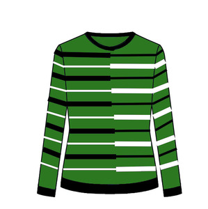 Produttore OEM ODM Custom abbigliamento da <span class=keywords><strong>donna</strong></span> <span class=keywords><strong>di</strong></span> ultima generazione a <span class=keywords><strong>maglia</strong></span> a righe girocollo a maniche lunghe Cardigan maglione Top - Product Image 2