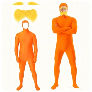 Disfraz de Poliéster Naranja Unisex para Adultos XJ para Disfraces de TV/Películas con Barba y Cejas Amarillas, Traje para Fiesta de Halloween - Product Image 2