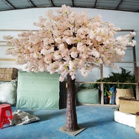 Décoration de fête de restaurant de mariage personnalisée 300 cm 10 pieds tissu de soie artificielle fleur de cerisier arbre