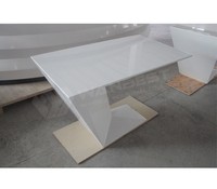 Mobilier de bureau d'ordinateur moderne de couleur sur mesure de conception spéciale Table de patron à surface solide