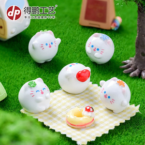 Tuanzi Cat Resin <b>Doll</b> Mini Animal Figurines For Dollhouse Decor Desktop Car Ornament - Product Image 2