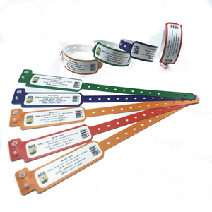 使い捨てビニール製宗教患者用<span class=keywords><strong>ID</strong></span>リストバンド 防水・耐裂性・スナップロック式・熱転写印刷可能・カスタムロゴ入り・リサイクル可能 - Product Image 3
