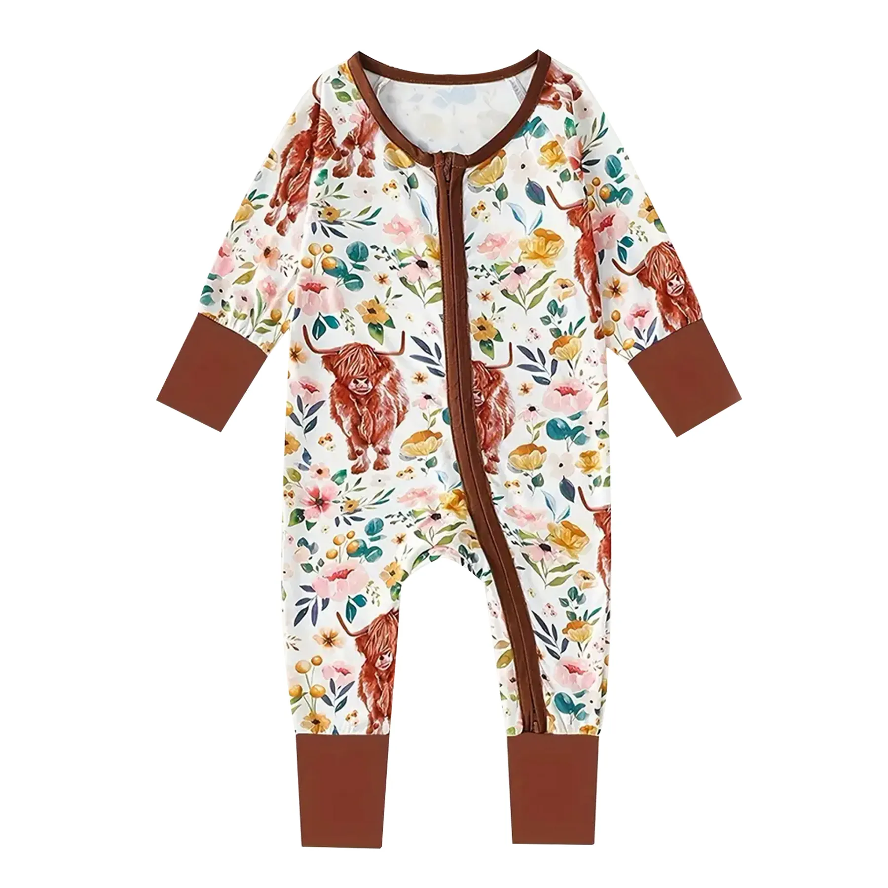 Schlafanzug mit Reißverschluss Strampler Babi Bio-Kinderstrampler Jumpsuit Baby Reißverschluss-Schlafanzug Bambus Babykleidung Bambus Kleinkind-Strampelanzug