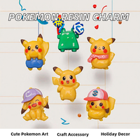 Breloques en résine mignonnes de style dessin animé Pokémon pour remplissage de slime, maison de poupée, artisanat DIY, coque de téléphone, frigo, pince à cheveux