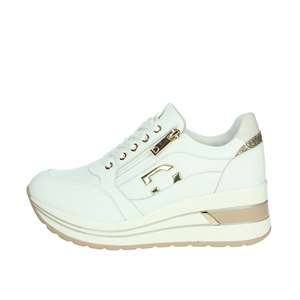 Sneakers Donna Serena Bianche con Lacci, Platform Chunky con Rialzo, in Sintetico - Product Image 1