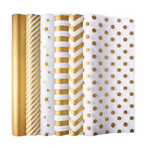 Logo de impresión dorado con purpurina personalizada, papel de seda metálico para envolver regalos de lujo - Product Image 4