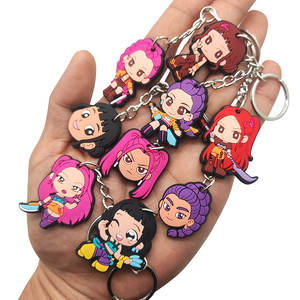 Kpop韓国ポップ音楽トリオ<span class=keywords><strong>PVC</strong></span>スポーツキーリングキーチェーンリング<span class=keywords><strong>PVC</strong></span>ラバーキーチェーン - Product Image 4