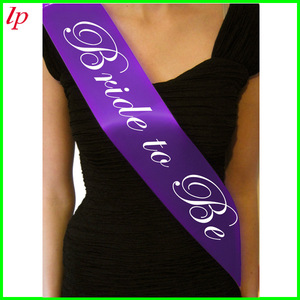 Banda de satén morado de una sola capa para futura novia, accesorio para despedida de soltera - Product Image 1