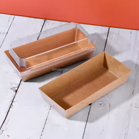 Conteneur en carton jetable pour gâteau soufflé, takoyaki, résistant à l'huile et à l'eau, couvercle en papier artisanal, personnalisable, marque TIANCHOU