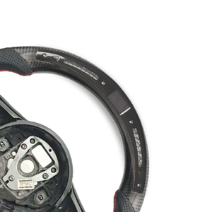Volante de Fibra de Carbono Forjado y Cuero Genuino con Pantalla LED para Audi R8 <span class=keywords><strong>TT</strong></span> <span class=keywords><strong>Roadster</strong></span> RS TTS <span class=keywords><strong>MK2</strong></span> 8j 2008 a 2013 - Product Image 5
