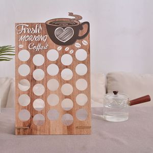 Décorations de table en bois personnalisées, supports pour capsules de café, supports pour chats, rangements pour capsules de café, en bois - Product Image 4