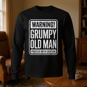 T-shirt à manches longues Grumpy Old Man, cadeau pour la fête des pères, avertissement : procéder avec prudence - Product Image 3