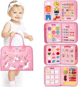 Busy Board <strong>for</strong> Baby <strong>1</strong>-4 <strong>Years</strong> <strong>Old</strong> Sensory <strong>Toys</strong> Kids Preschool Toddler Activities Educational <strong>Travel</strong> <strong>Toys</strong> <strong>for</strong> Basic Dress Skills - Product Image 2