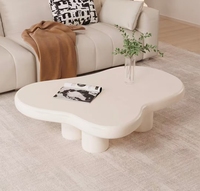 Table basse Cloud, style nordique, pour salon, petit appartement, table simple et moderne, crème, Wabi-Sabi, table basse noire