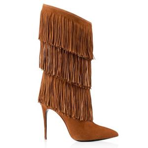 Ragazze peluche di inverno della pelle scamosciata della nappa delle signore stiletto stivali <span class=keywords><strong>donna</strong></span> <span class=keywords><strong>tacco</strong></span> - Product Image 4