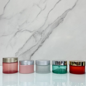 Wholesale Porcelain/Ceramic Cosmetic <b>Jar</b> Private <b>Label</b> Green Gradient 50ml Customizable Cap Colors Gold Stamp Silk Screen - Product Image 4