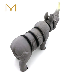 Özel yumuşak lateks rinoceros kauçuk köpek ve çocuklar gıcırtılı şeyler hayvanlar oyuncaklar - Product Image 3