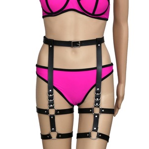 Chaîne de corps en cuir punk sexy, bondage BDSM, ceinture porte-jarretelles en cuir pour <span class=keywords><strong>jeu</strong></span> de bondage fétiche - Product Image 2