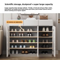 Meuble à chaussures ultra-fin en bois de style européen moderne pour salon, entrée, vente en gros, écologique