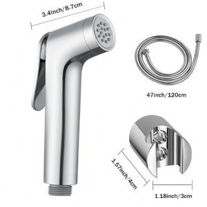 Juego de rociador de bidé de plástico ABS al por mayor, kit de ducha de inodoro portátil montado en la pared para higiene del baño - Product Image 3