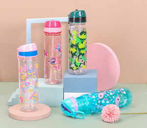 Smiggle Plastic Water Bottle for Kids with Straw High Quality 650ml Straw Type with Lid Children Eco-friendly Applicable