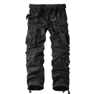 Pantaloni <span class=keywords><strong>Cargo</strong></span> da <span class=keywords><strong>Uomo</strong></span> Spessi per Fitness, Pantaloni Casual Mimetici Multi-Tasca in Cotone, Jogger <span class=keywords><strong>Cargo</strong></span> da Lavoro - Product Image 2