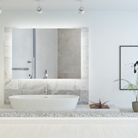 Miroir mural moderne à led intelligent pour salle de bain avec salon