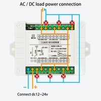 1000m DC 12/24V relais commutateur à distance sans fil RF commutateur de télécommande Module de relais 6 canaux 433/315Mhz Kit émetteur-récepteur