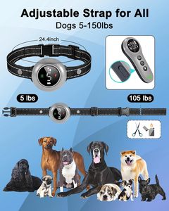 2025最新的二合一狗训练项圈，带遥控狗防吠叫项圈，带警告音振动冲击IP67防水 - Product Image 5