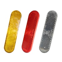 Reflector Ovalado para Scooter Eléctrico 96x24mm con Certificación E-MARK DOT, Tira Reflectante de Seguridad para Bicicleta Eléctrica, Bicicleta, Motocicleta, Piezas de Scooter