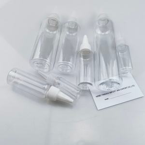 ขวดน้ำมันใสสีเหลืองอำพันแบบกำหนดเอง ขนาด 50 มล. 100 มล. 150 มล. 200 มล. 250 มล. ขวดพลาสติกบีบได้พร้อมฝาเปิดแบบหมุน - Product Image 3