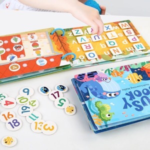 Juguetes educativos inspirados en los niños, libro ocupado de aprendizaje de jardín de infantes <span class=keywords><strong>preescolar</strong></span> con actividades adhesivas para niños, libros de imágenes - Product Image 4