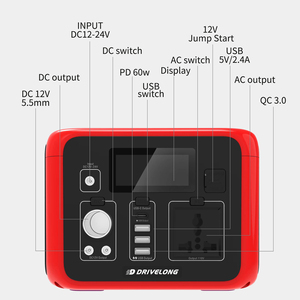 Portable External Battery Power Source for Camping Hunting Activities 300VA 300Wh With AC 110V Jump <b>Solar</b>/Car APS300 Battery Pow - Product Image 5