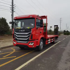 New 4x2 excavator transport flatbed truck with ladder for sale harvester Large hook machine transport lorry