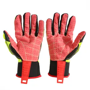 Wholesale Synthetic Leather High Impact Full Finger Cut Resistant Mechanics Work Gloves