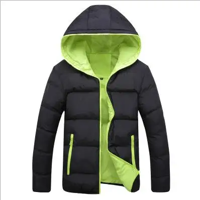 New Arrivals Wholesale Fashion Men Coat Two Tones Zipper Hooded Jackets Casual Padded Coat Men Coats Winter Clothing