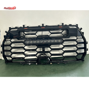 Parrilla Delantera LED para Auto, Estilo TRD, Color Negro Brillante, con Barra de Luces LED, Piezas de Carrocería para Toyota <span class=keywords><strong>Tundra</strong></span> Versión <span class=keywords><strong>2022</strong></span> 2023 - Product Image 1