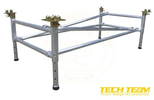 Escenario Portátil para Eventos al Aire Libre, de Aluminio y Madera Contrachapada de 4x8, con Altura Ajustable y Montaje Rápido - Product Image 2