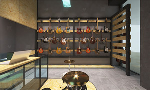 Meubles de <span class=keywords><strong>magasin</strong></span> d'instruments de musique chauds Kit de batterie en bois personnalisé Base d'affichage Boutique de <span class=keywords><strong>guitare</strong></span> sur mesure Design d'intérieur - Product Image 5