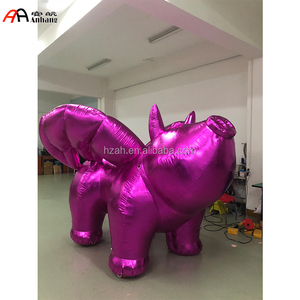 Cochon volant <span class=keywords><strong>gonflable</strong></span> géant <span class=keywords><strong>rose</strong></span>, vente d'usine en plein air, dessin animé - Product Image 6