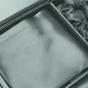 Bandeau Göz Bakım Seti Özel Logo 3'lü Set Saten İpek Uyku Seti Göz Maskesi Yastık Kılıfı Uyku Hediye Kutusu - Product Image 6