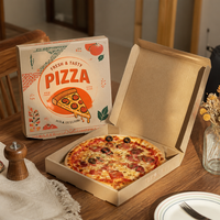 Caja de Pizza Blanca con Paredes Laterales Anti-Aplastamiento, Cartón Blanco para Pizza Familiar, Logotipo Personalizado, Venta al por Mayor para Empaquetado de Alimentos