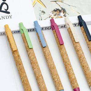 Multicolor Retro Advertising Ballpoint <b>Pen</b> Creative Retro Gift <b>Pen</b> Logo Bamboo Wheat Straw 4-Color Promotional Stationery - Product Image 4