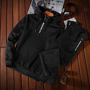 Individuelle Logo Winter Jogginganzüge für Herren, Leere Dicke Zweiteilige Langarm Sweatanzüge für Männer - Product Image 2