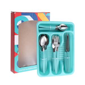 <span class=keywords><strong>Juego</strong></span> <span class=keywords><strong>de</strong></span> <span class=keywords><strong>cubiertos</strong></span> <span class=keywords><strong>de</strong></span> 16 piezas con mango negro, <span class=keywords><strong>cubiertos</strong></span> planos, Brasil, el más barato - Product Image 3