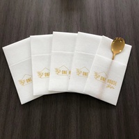 Serviettes en papier personnalisées de haute qualité Serviettes de table en lin personnalisées Couverts Serviettes de poche pour restaurant
