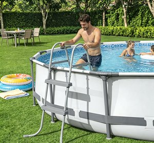 Escalera Portátil <span class=keywords><strong>para</strong></span> <span class=keywords><strong>Piscina</strong></span> Elevada, Compatible con Agua Salada y Rayos UV, <span class=keywords><strong>de</strong></span> Metal, Resistente a la Corrosión, Plegable, <span class=keywords><strong>para</strong></span> Limpieza <span class=keywords><strong>de</strong></span> Piscinas - Product Image 1